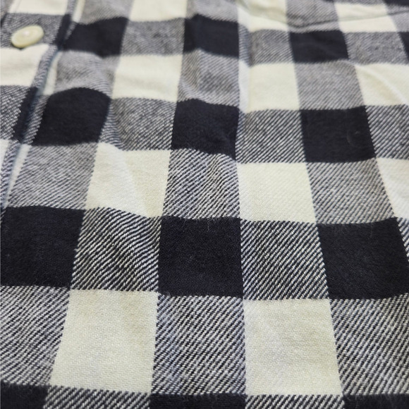 Levi's Black White Buffalo Check Classic Flannel Button Down Shirt Size Small - Picture 5 of 10